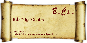 Bódy Csaba névjegykártya